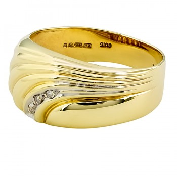 9ct gold diamond 0.15cts Band Ring size M